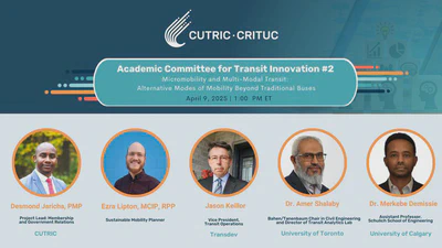 Prof. Shalaby is talking about our on-demand transit project with the City of Mississauga at CUTRIC. featured image